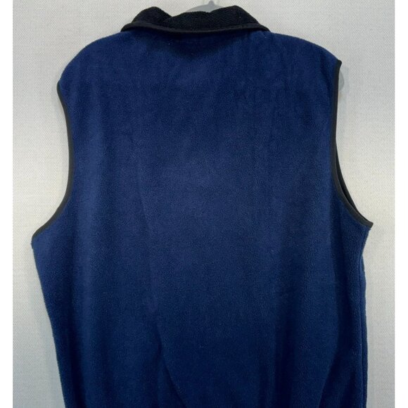 Weatherproof Garment Company Mens Fleece Vest Large Blue Full Zip & Pockets Outd - Picture 10 of 11